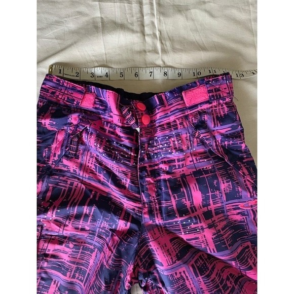 Champion Dry Girl's Snow Ski Pants Adjustable Waist Zip Pockets Sz M(7-8) Purple - Picture 9 of 16